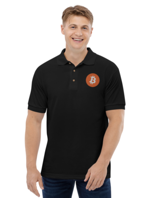 Bitcoin Embroidered Polo Shirt