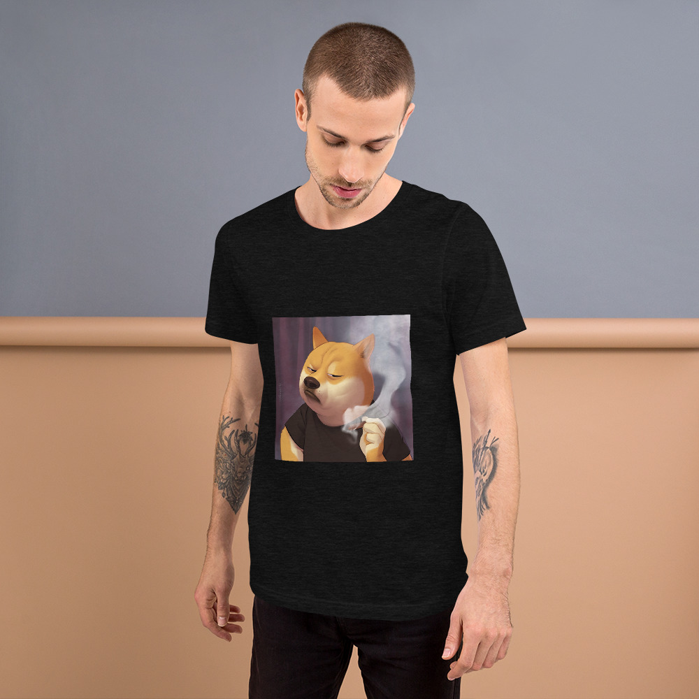 “Dogecoin Smoking” Short-Sleeve Unisex T-Shirt