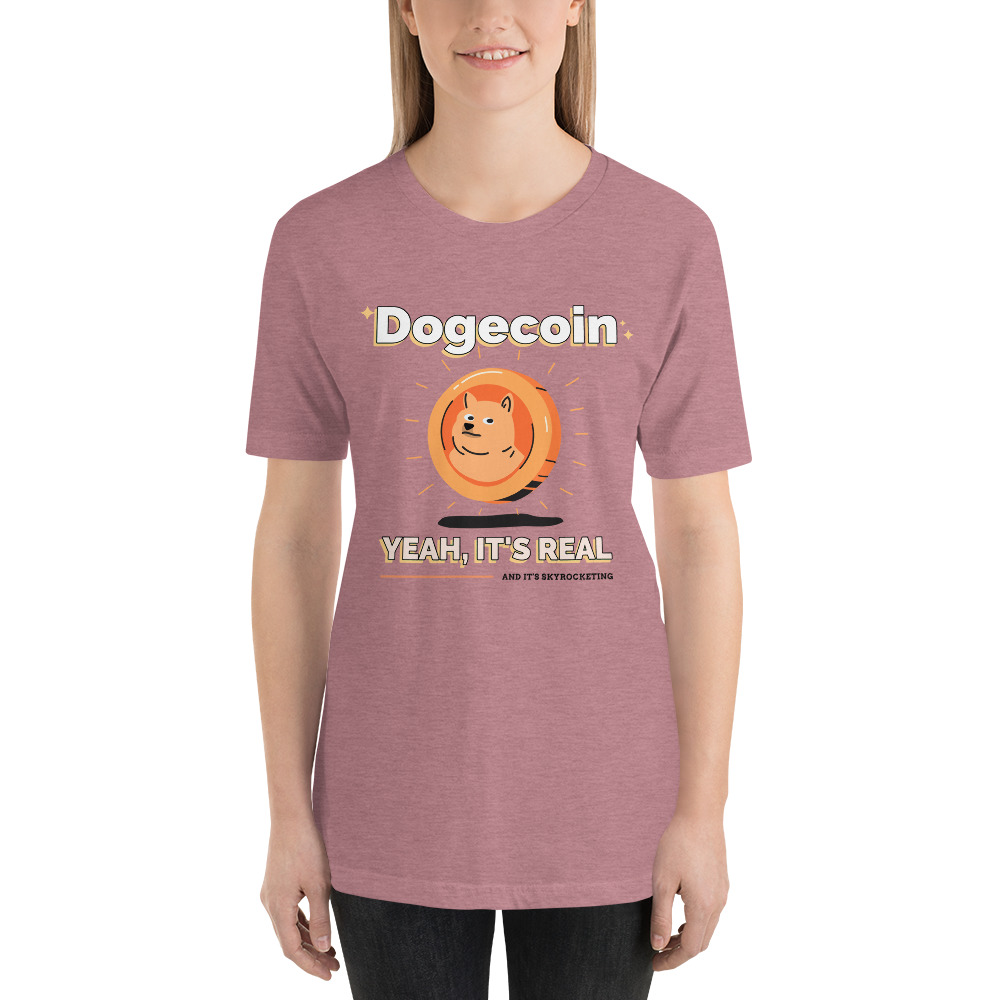 Dogecoin. Yeah, It’s Real – Short-Sleeve Unisex T-Shirt