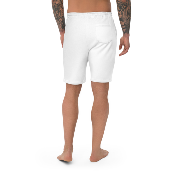 mens fleece shorts white back 60cbd40640a32