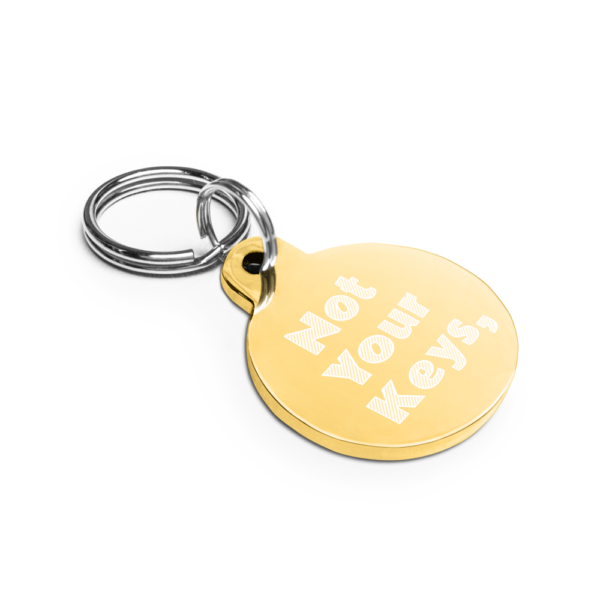 engraved pet id tag gold front 610586f24b9a9