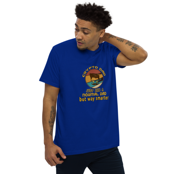 mens fitted straight cut t shirt royal blue front 2 6105b3f4e4499