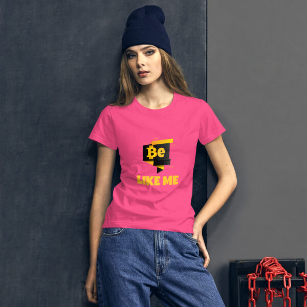 womens fashion fit t shirt hot pink front 60e34f6e699b5