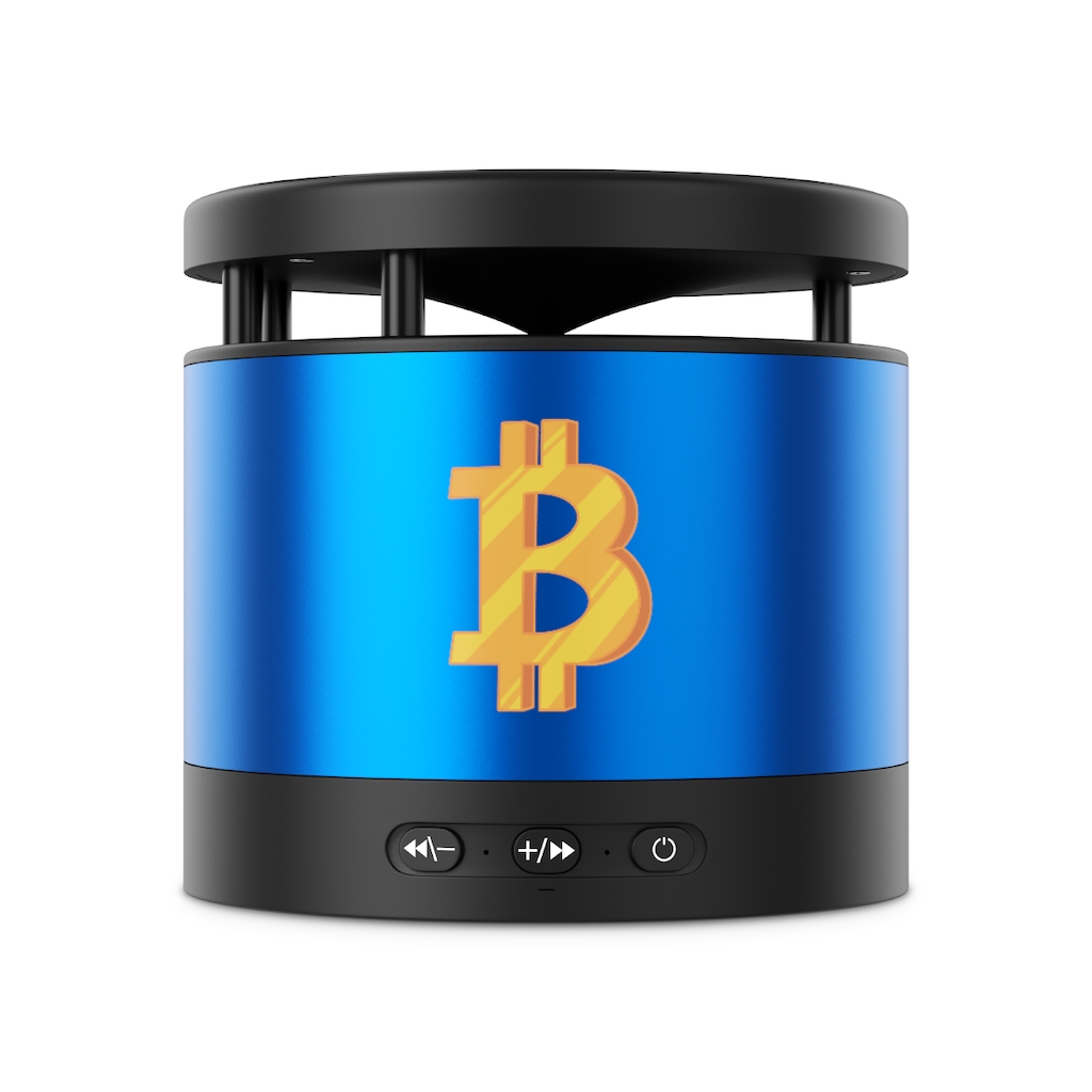 Bitcoin Metal Bluetooth Speaker and Wireless Charging Pad