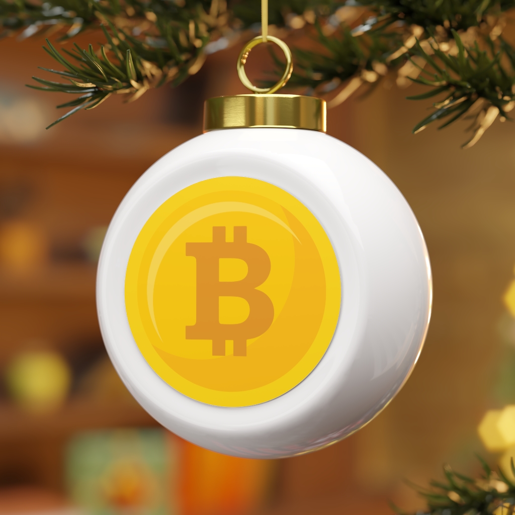 Bitcoin Christmas Ball Ornament