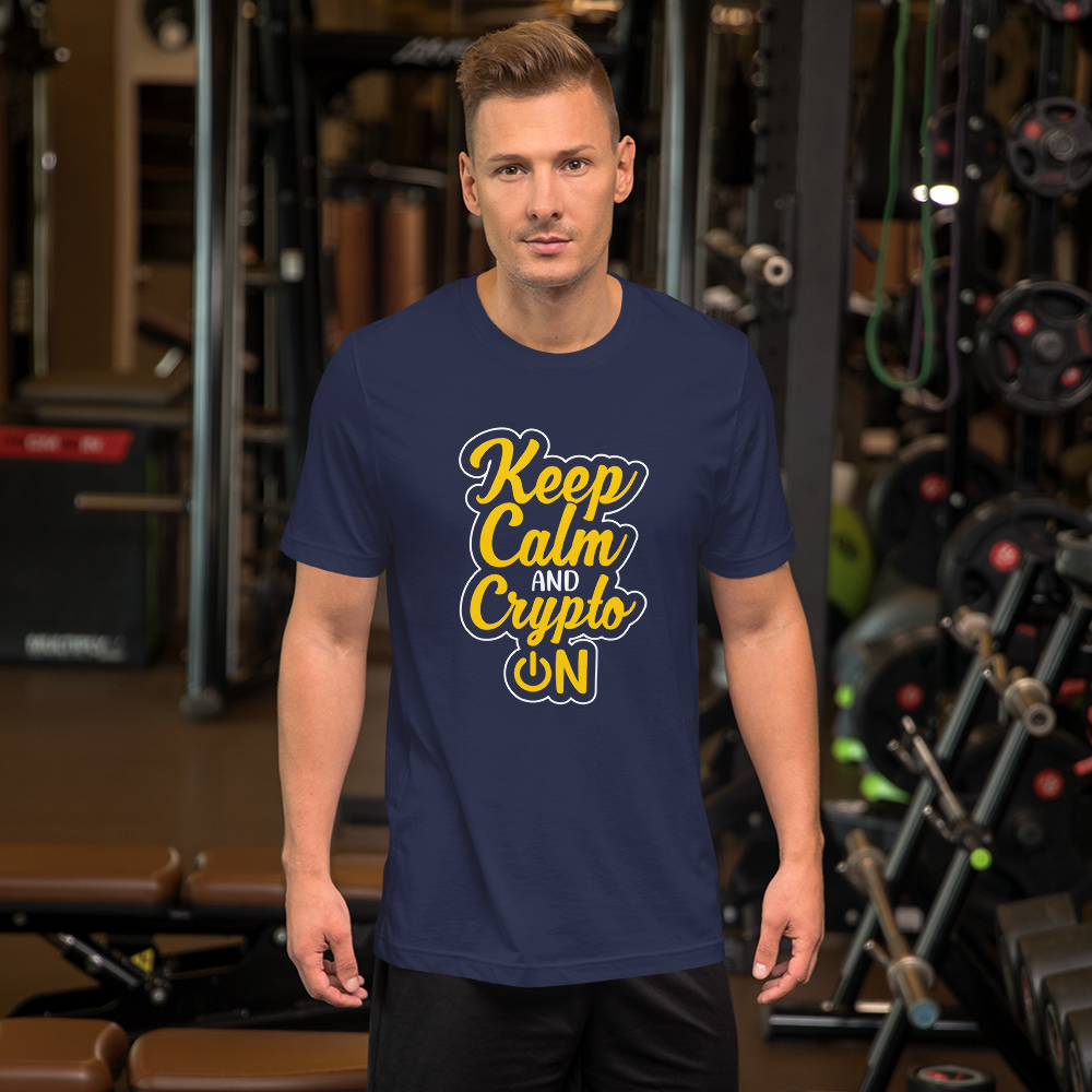 Keep Calm and Crypto On – Short-Sleeve Unisex T-Shirt
