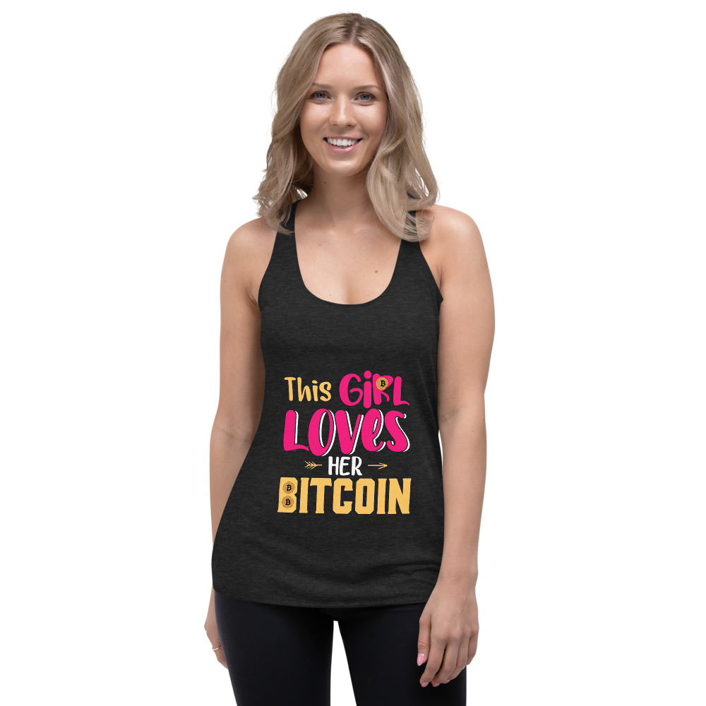 This Girl Loves Her Bitcoin – Women’s Racerback Tank