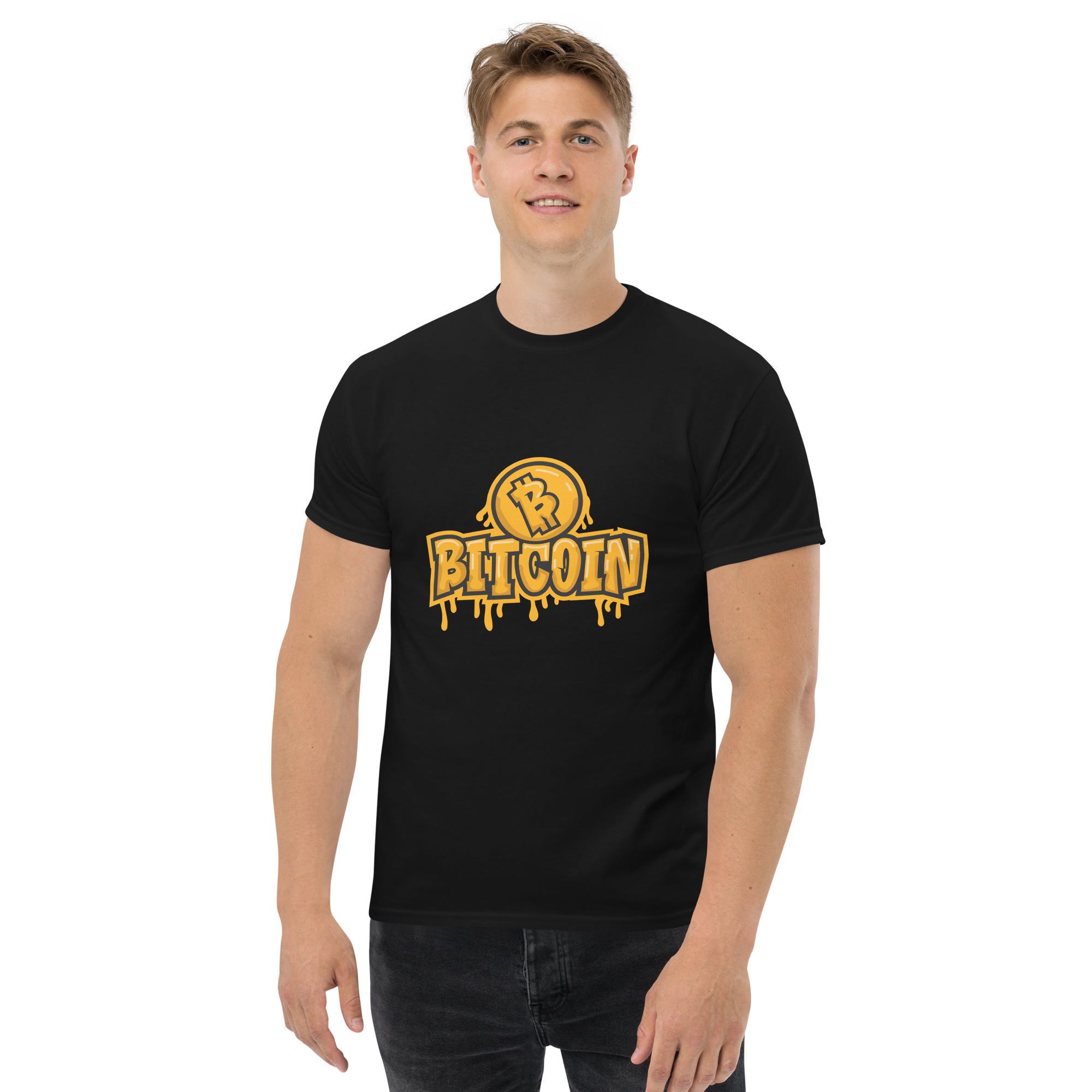 Melting Bitcoin Logo – Men’s classic tee