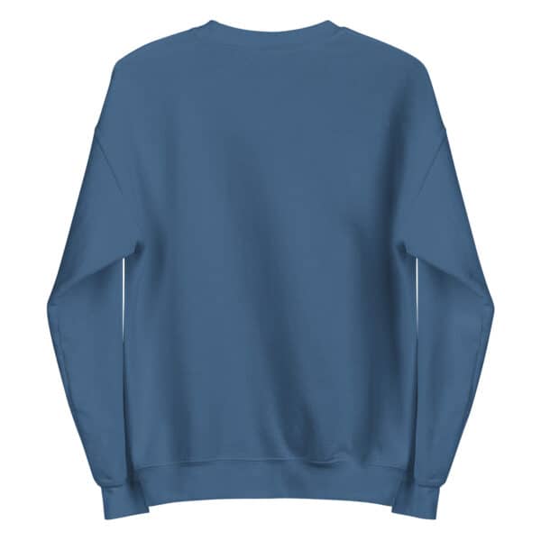 unisex crew neck sweatshirt indigo blue back 64d3ffdeb36d5