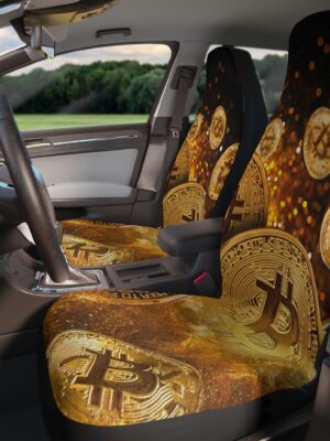 Gold Bitcoins Car Seat Covers