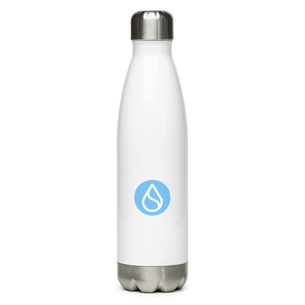 stainless steel water bottle white 17 oz front 66efe7645848a