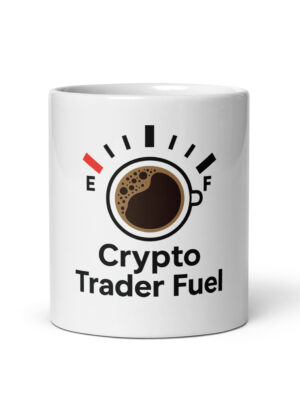 Crypto Trader Fuel - White glossy mug