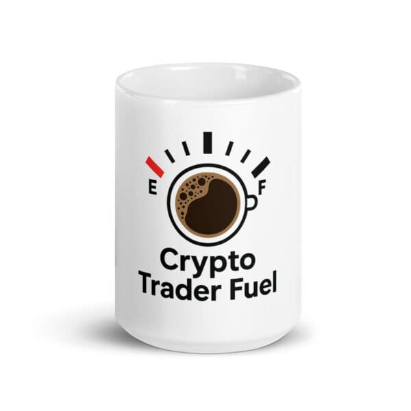 Crypto Trader Fuel - White glossy mug - Image 6