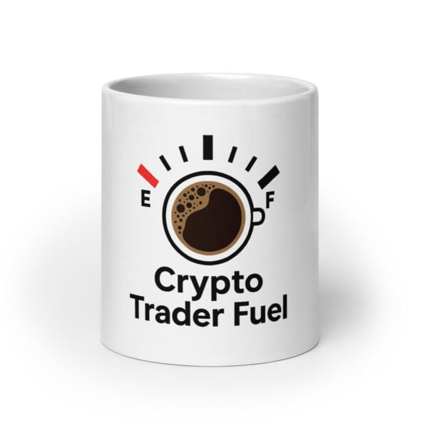 Crypto Trader Fuel - White glossy mug - Image 9