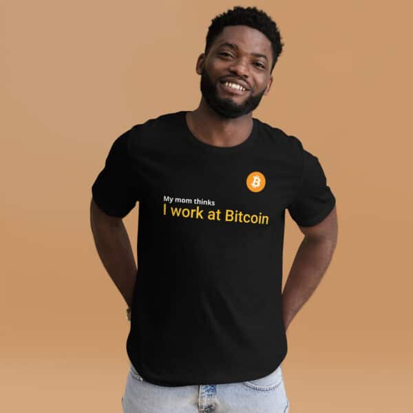 I Work at Bitcoin - Unisex t-shirt - Image 2
