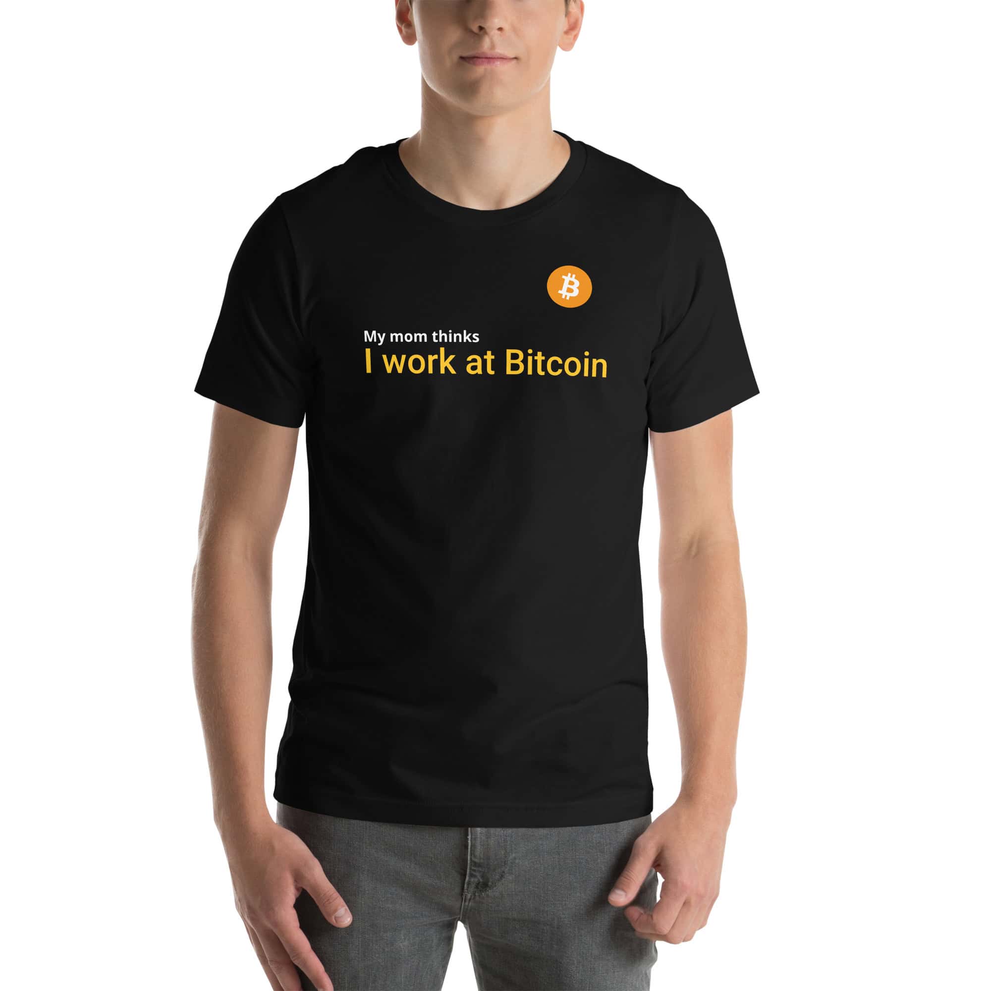 I Work at Bitcoin – Unisex t-shirt